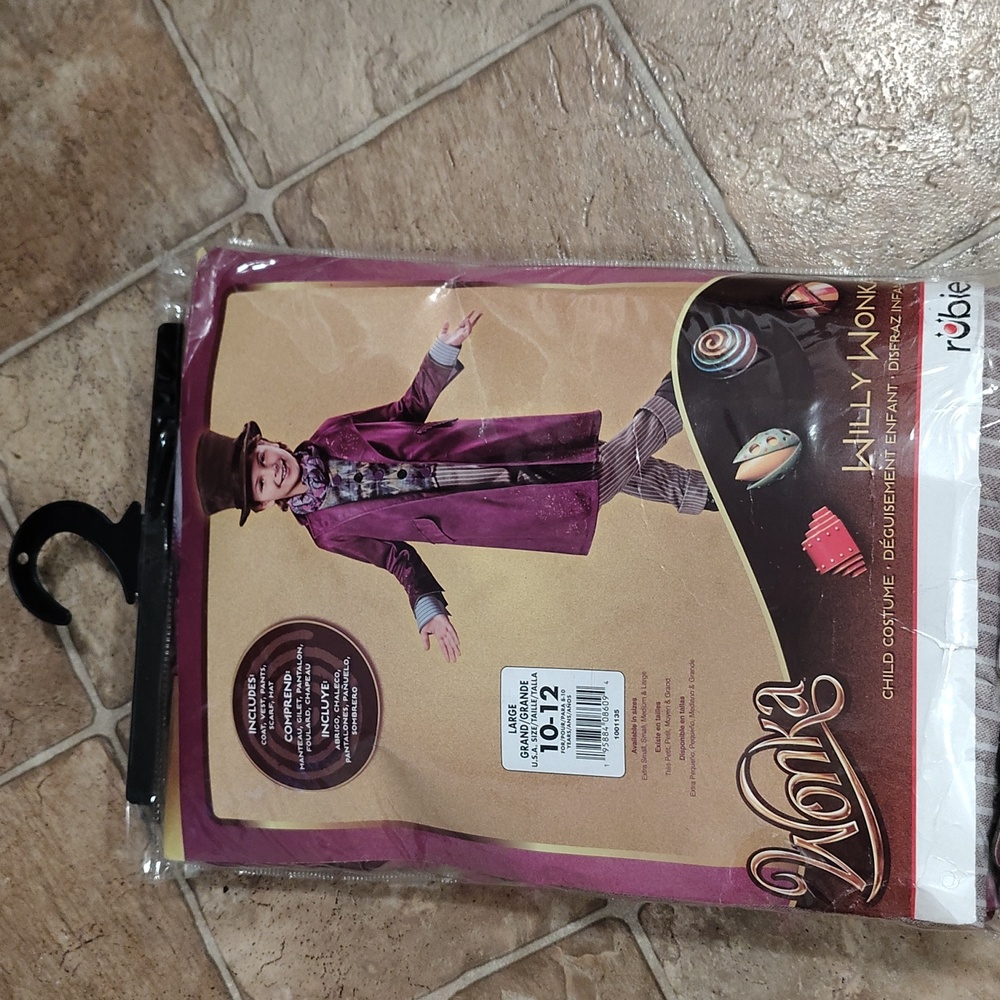 NWT Willy Wonka Kids Costume